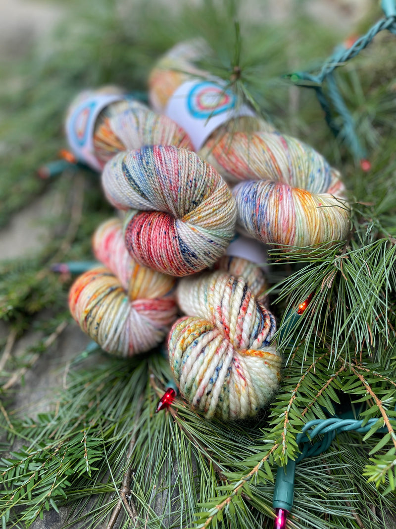 2025 Limited Edition Holiday Yarn by ontheround - Rainbow Twinkle *
