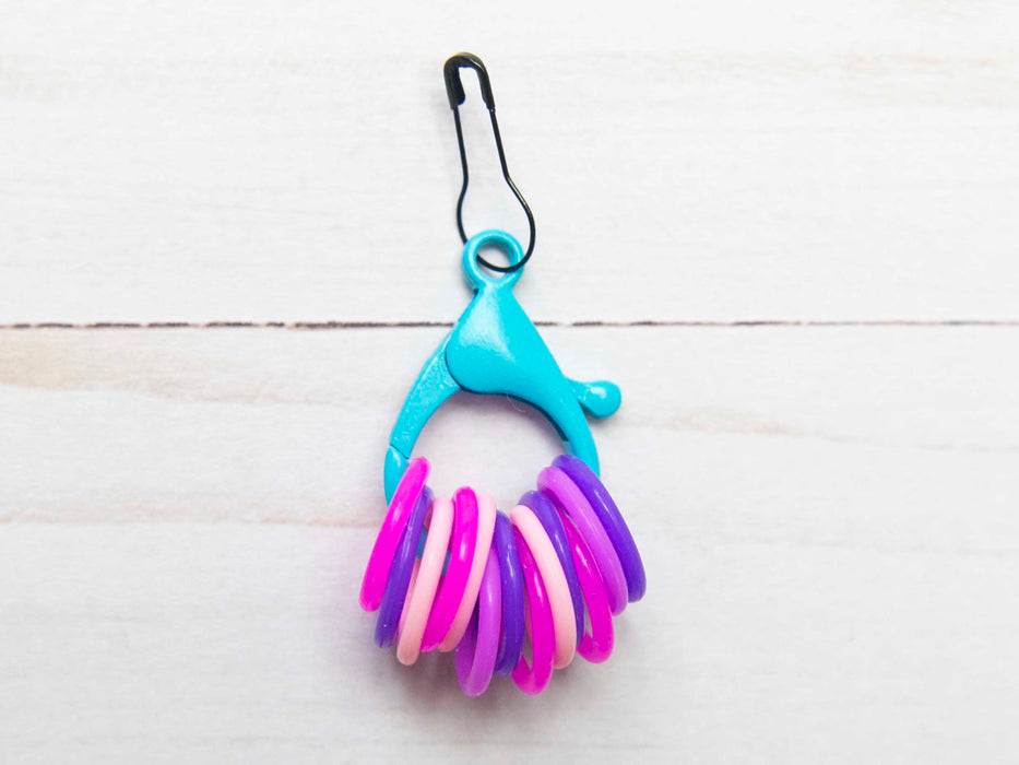 Lobster Claw Stitch Marker Holder  by Fox & Pine Stitches