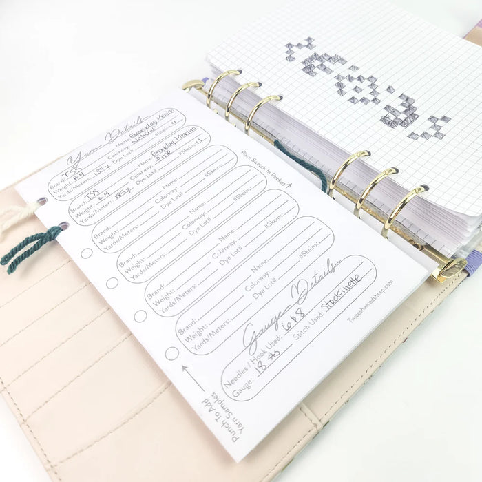 Twice Sheared Sheep - Spring Floral Project Journal Planner for Knitters & Crocheters