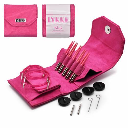 LYKKE Crafts Blush 3.5" Interchangeable Needles Starter Set - Fuchsia