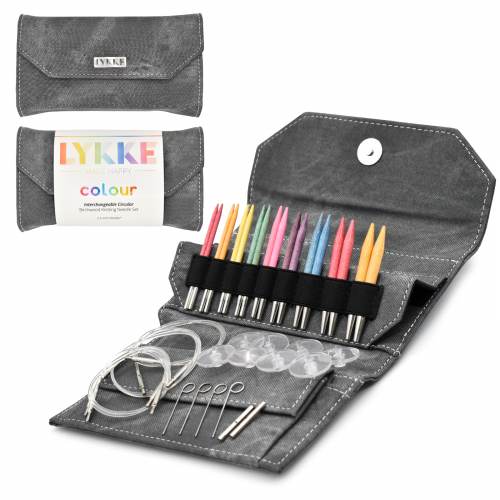 Lykke Colour - 3.5" Interchangeable Knitting Needle Set