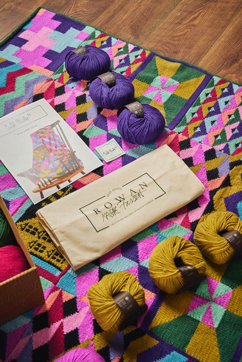 Rowan Yarn's Signature Squares Blanket Official Knit Along Bundle
