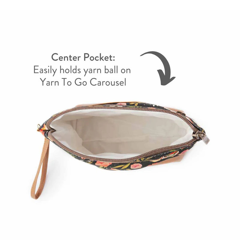 Mini Trini Bag – Small Zippered Sock Project Bag - Night Forest