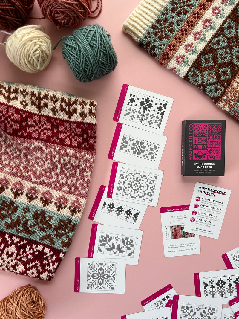 Spring Doodle Card Deck by PACIFIC KNIT CO