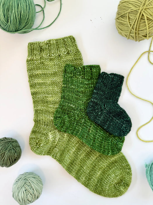 Base Doodle Toe Up Socks - DK - Pattern Brochure by Pacific Knit Co.