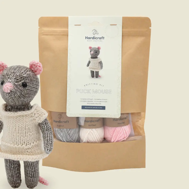 Knitting Kit - Puck Mouse