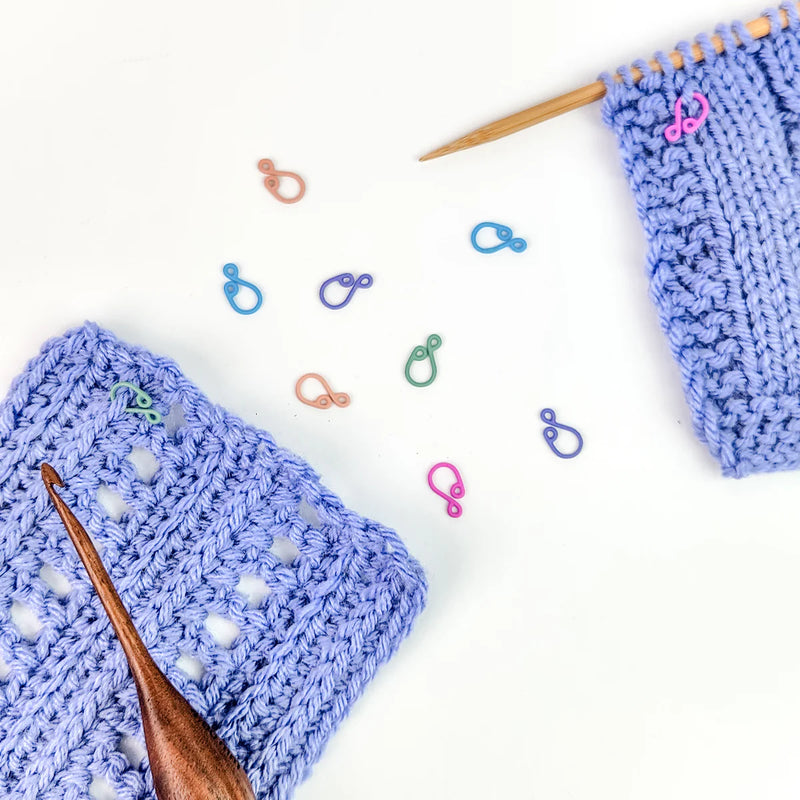 Pastel Rainbow Simple Locking Stitch Markers by Twice Sheared Sheep