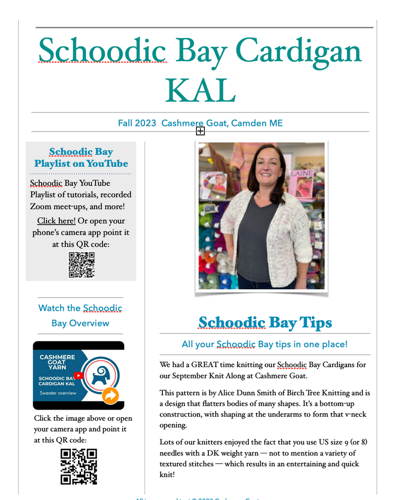 Tips for the Schoodic Bay Cardigan — FREE with purchase!