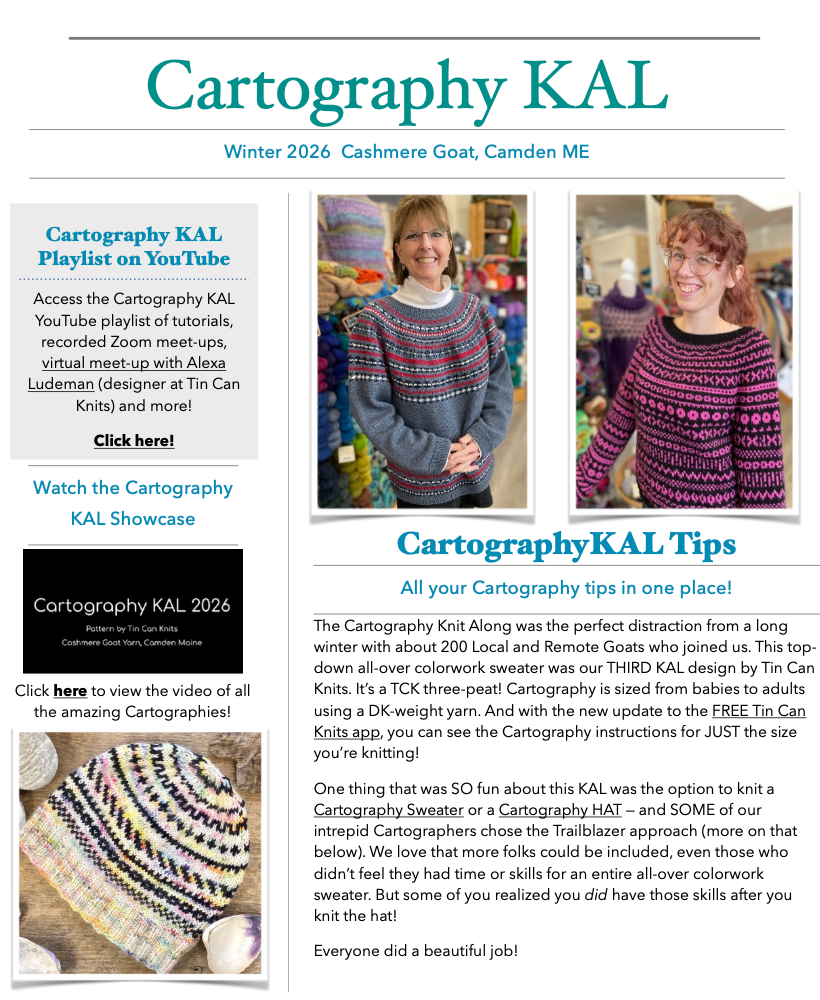 Tips for Cartography — FREE with purchase! — Cashmere Goat