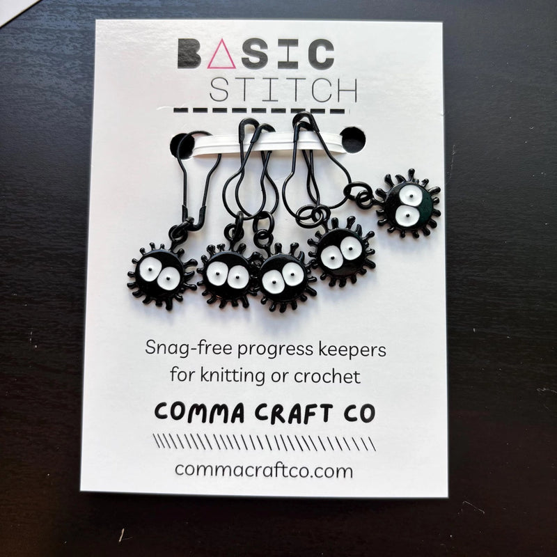 Soot Sprite Stitch Markers