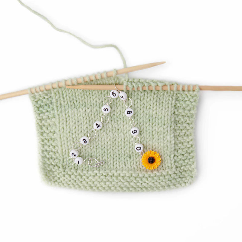 Sunflower Row Counter - Knitting Row Counter by Twice Sheared Sheep