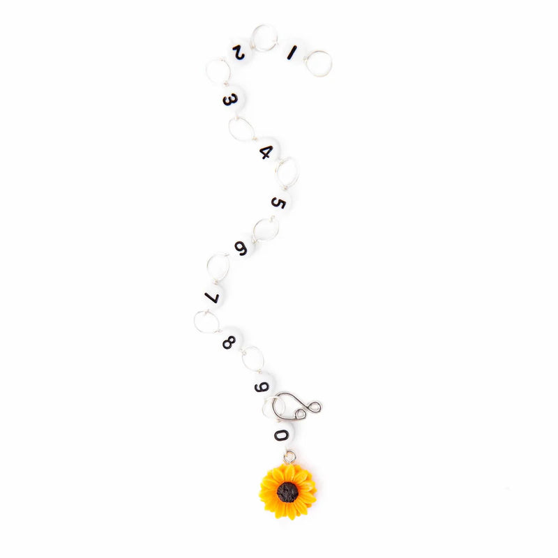 Sunflower Row Counter - Knitting Row Counter by Twice Sheared Sheep