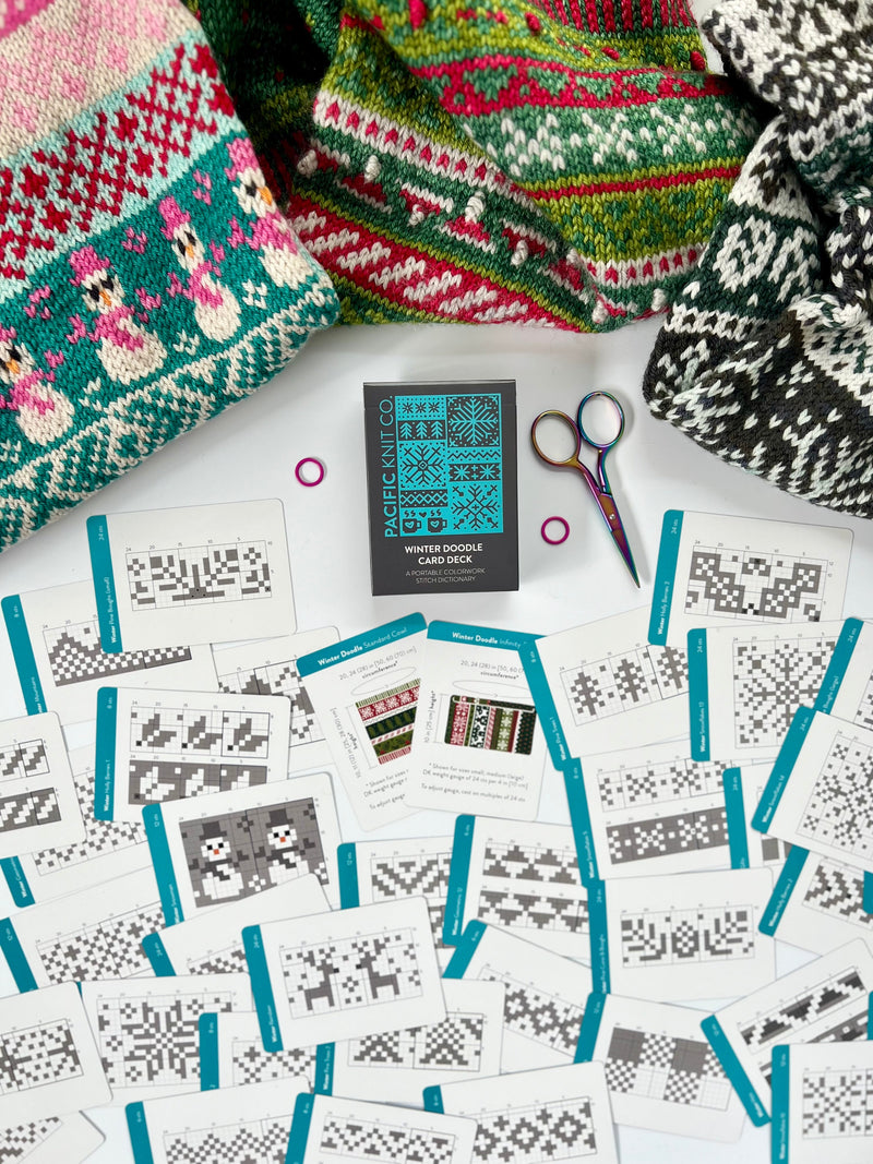 Doodle-Kartenspiel – Winterthema von PACIFIC KNIT CO.