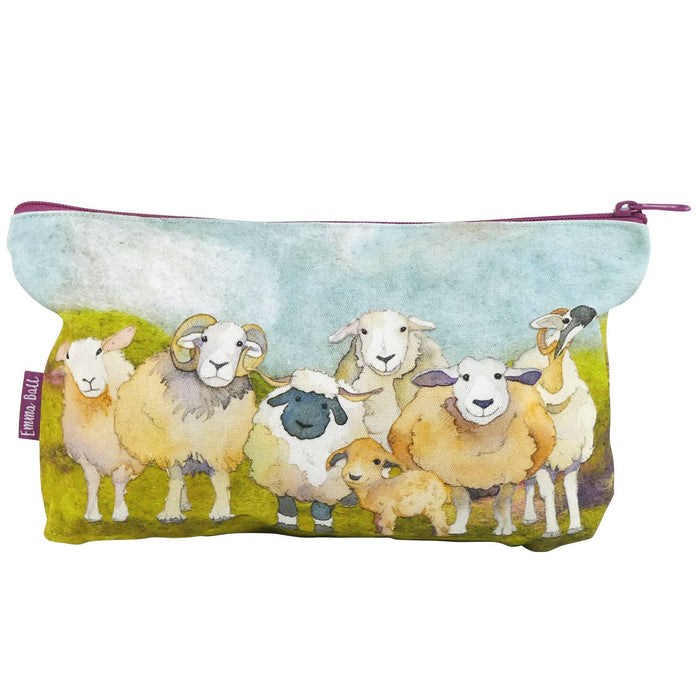 Felted Sheep Zipped Pouch by Emma Ball