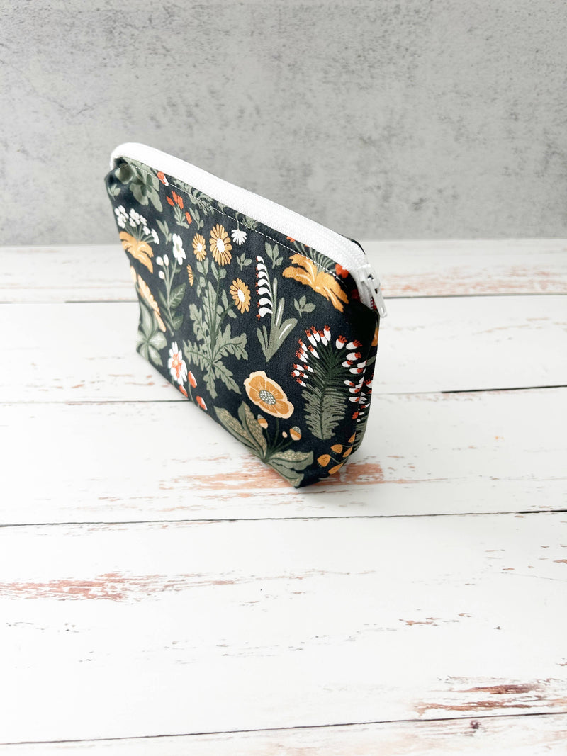 Dark Botanical Print Small Bag by Mangham Made
