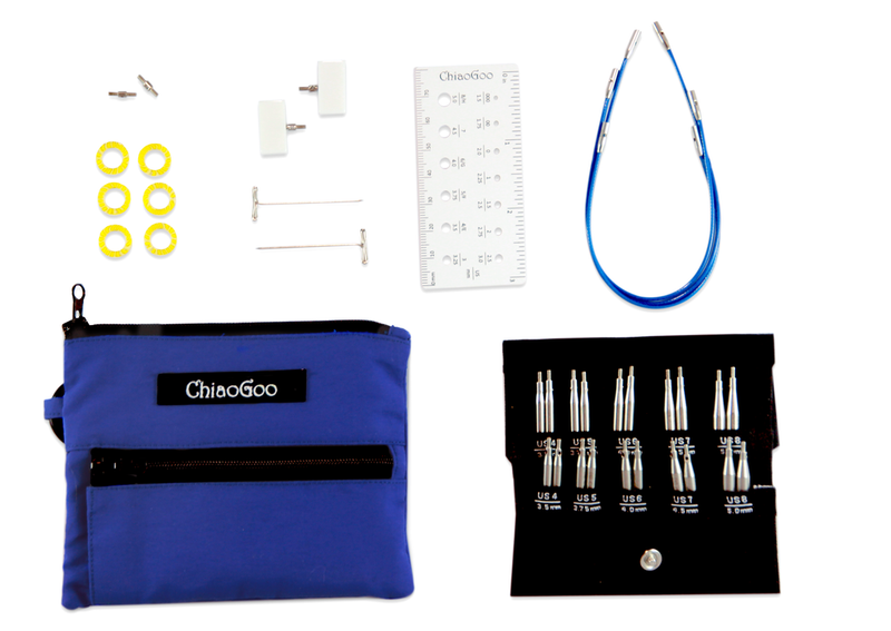 ChiaoGoo 2" &amp; 3" TWIST Shortie-Set, klein – US 4–8 (3,5 mm–5,0 mm)