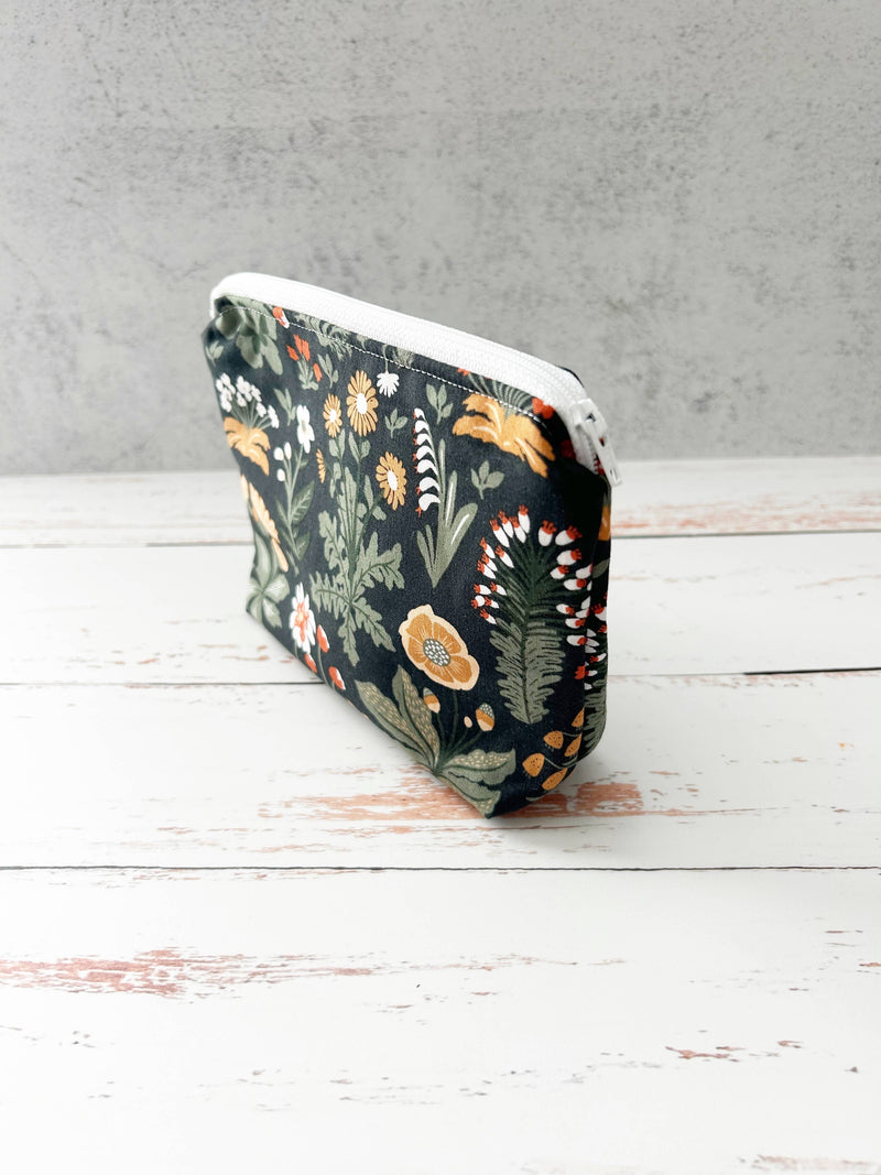 Dark Botanical Print Small Bag by Mangham Made