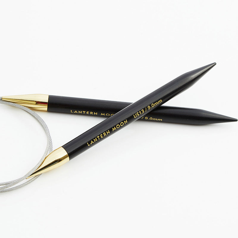Lantern Moon Destiny 16" Ebony Fixed Circular Knitting Needles