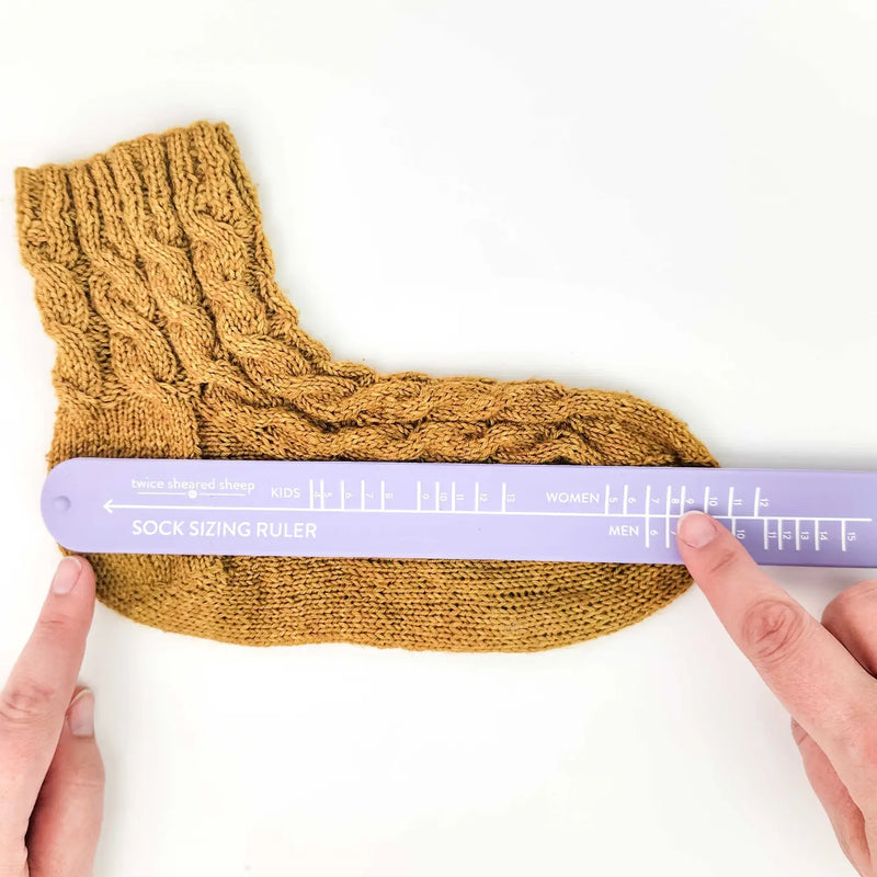 Sock Sizing Ruler - Sock Knitting Bracelet Ruler by Twice Sheared Sheep