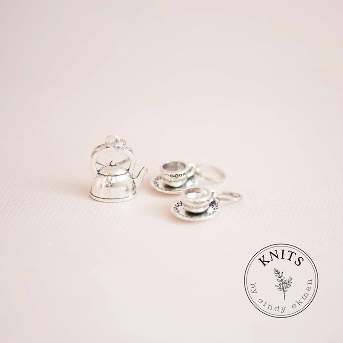 Tea For Two - Knitting Markers Set of 3 Pcs by KNITS by ce AB