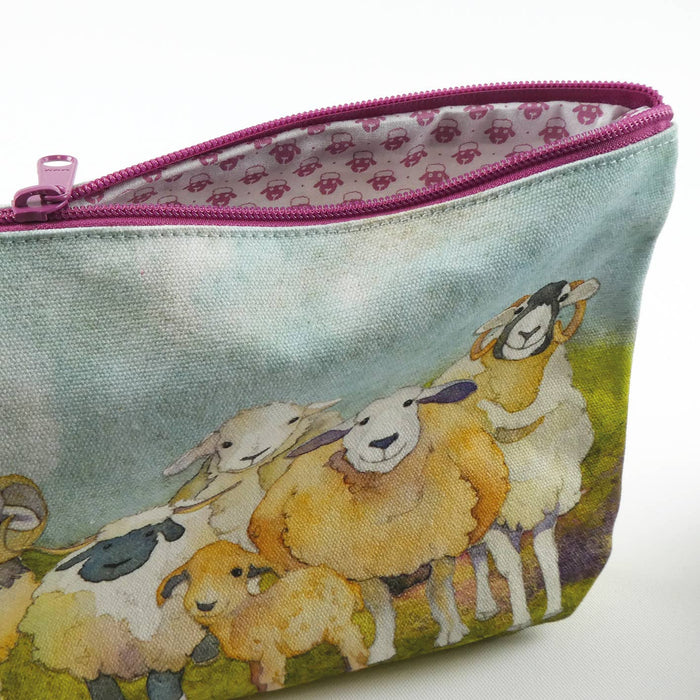 Felted Sheep Zipped Pouch by Emma Ball