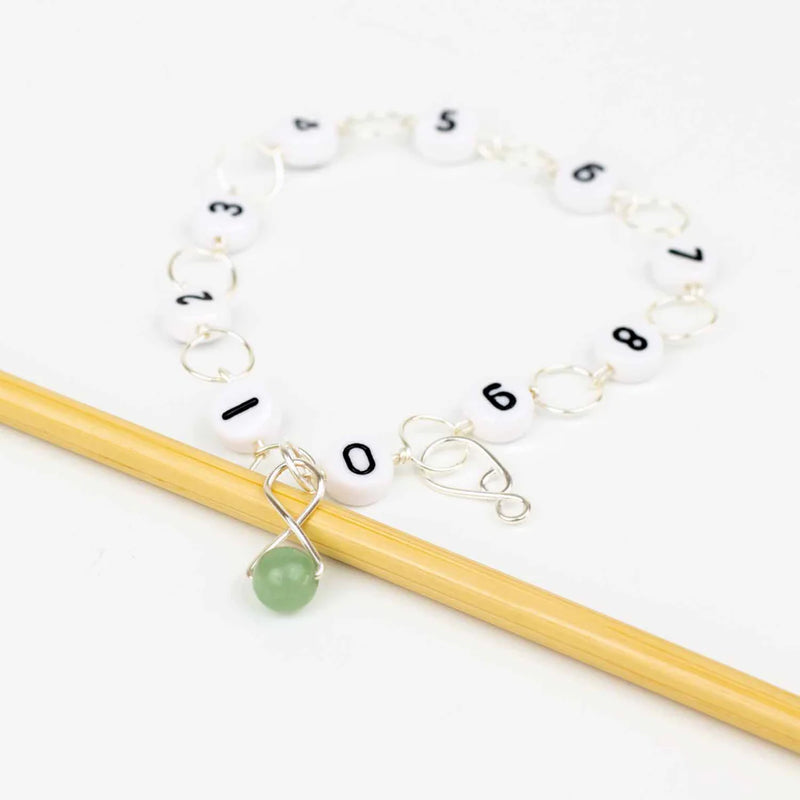Green Aventurine - Knitting Row Counter (Circle) by Twice Sheared Sheep