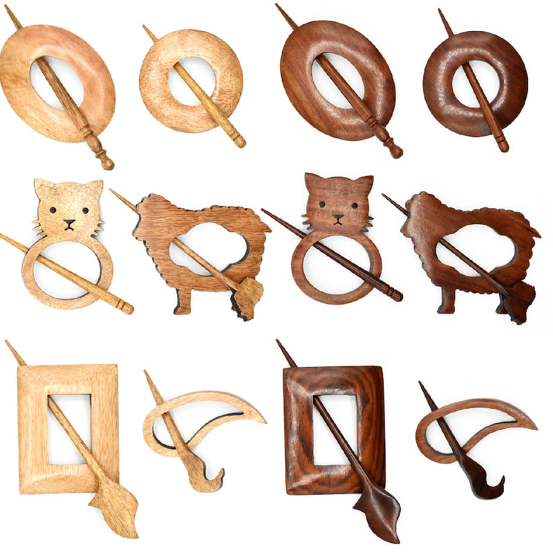 Lykke Crafts Wooden Shawl Pins