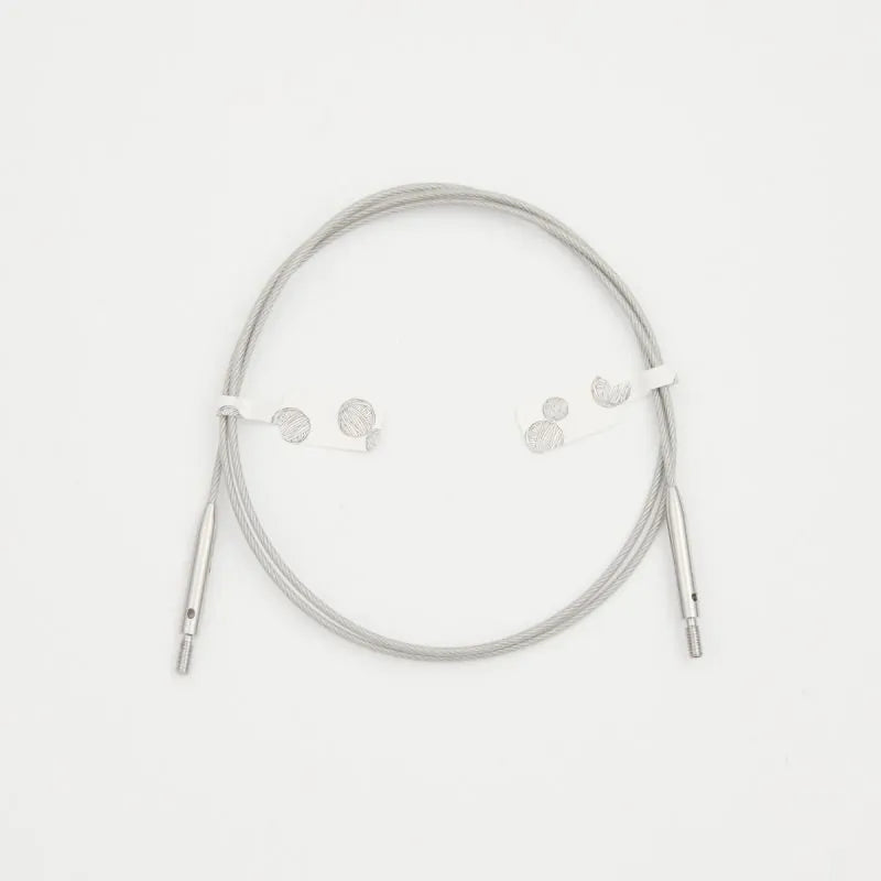 KnitPro - Stainless Steel Swivel 360 Cable with Silver Connectors