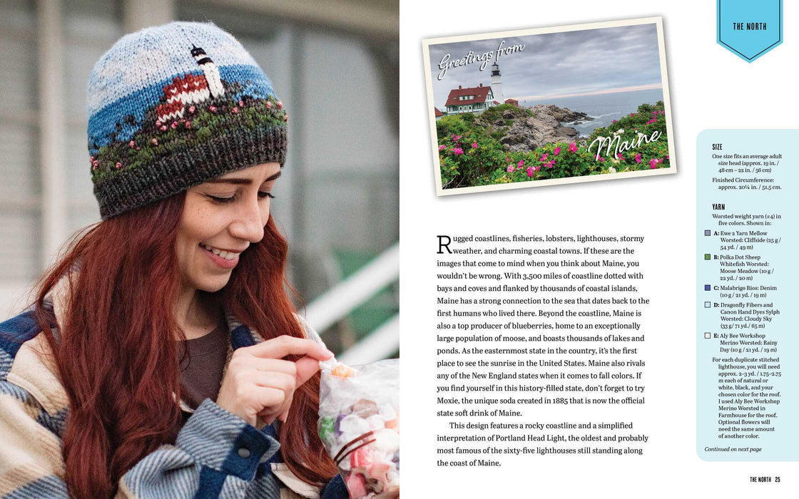 Knitting the U.S.A. Fifty Easy-to-Follow Designs for Beautiful Beanies Inspired by Each State in America By Nancy Bates