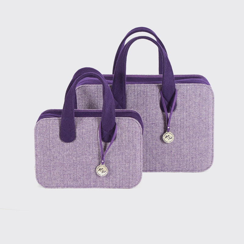 KnitPro Snug Doctor Bag - Purple Tweed and Felt