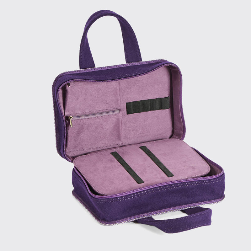 KnitPro Snug Doctor Bag - Purple Tweed and Felt