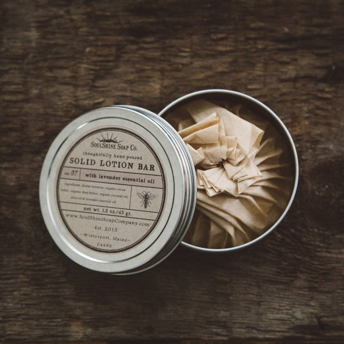 Organic Solid Lotion Bar by Soulshine Soap Co.