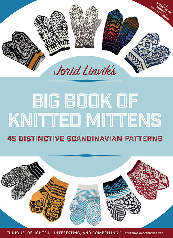 Stor bog med strikkede vanter af Jorid Linvik
