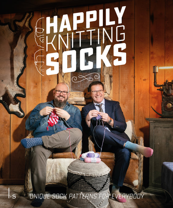 Happily Knitting Socks by Mr. Knitbear & Dendennis