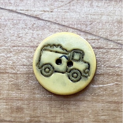 281248 Children’s Yellow Round Truck Button 15mm