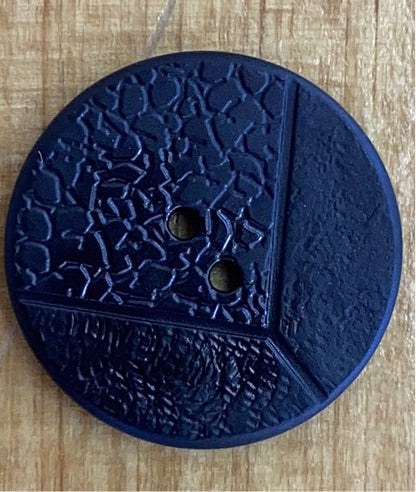341425 Black Round Polyamide Button 25mm