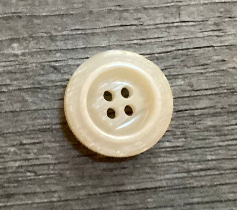White Button Polyester 3/4 Inch 330890