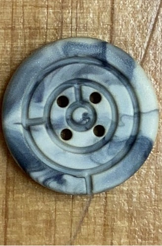 334016 Marbled Round Polyamide Button Beige 20mm