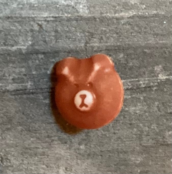 Brown Bear Button 3/4 Inch 281224