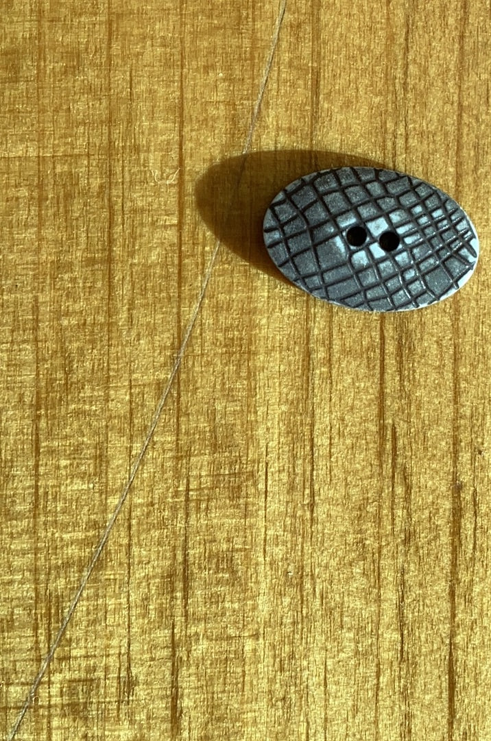 317800 Grå Oval “Vintage Look” knap 20 mm
