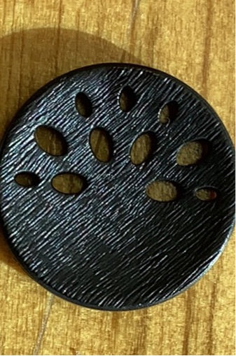 310813 Round Black Polyamide Button 23mm