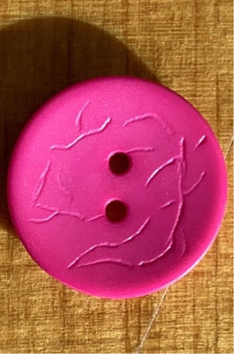 287720 Round Pink Polyamide Button w/ Texture 20mm