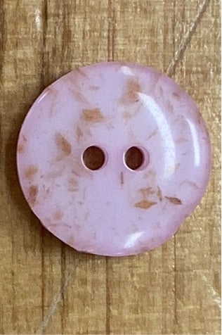313011 Pink Round Polyester Button 18mm