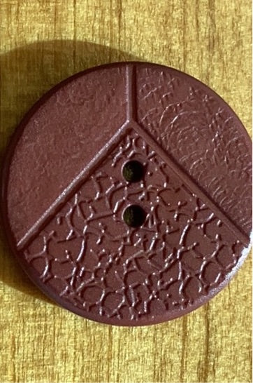 343021 Brown Round Polyamide Button 25mm