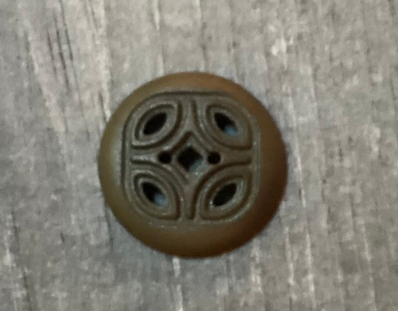 Green Button With Cross 1 Inch 344846