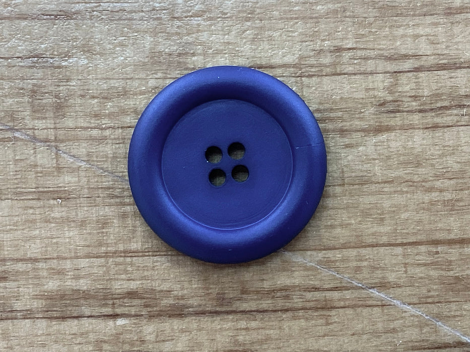 265723 Round Royal Blue Polyamide Button 20mm