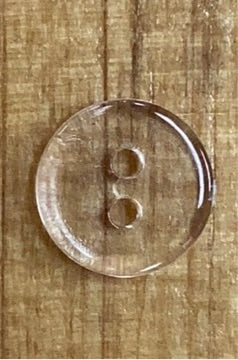 201384 Transparent Polyamide Button 2 Hole 11mm