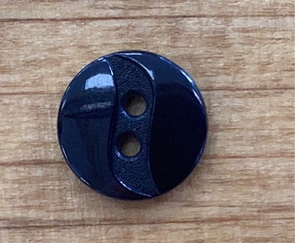 211756 Black Round Polyamide Button 13mm