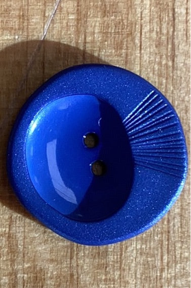 344008 Blauer runder Polyamidknopf 23 mm