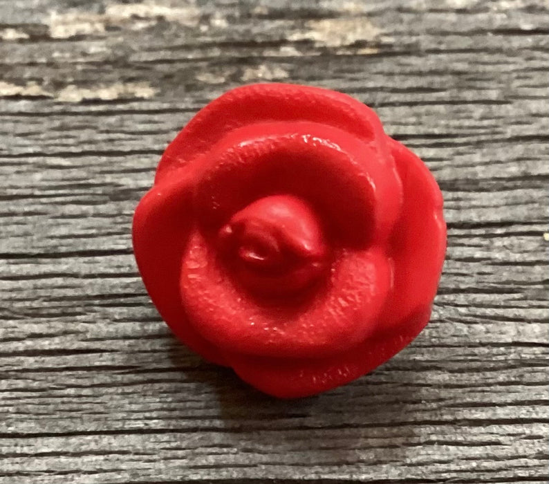 Red Flower Button 1/2 Inch 242810